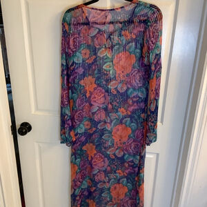 Women's Aratta Floral Dress M Blue purple Orange